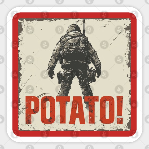 Potato! Sticker by baseCompass